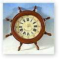 wooden ship's wheel