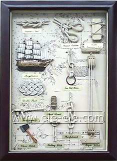 knot board and shadow box