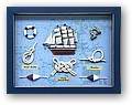 knot board and shadow box