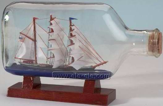 ship model and ship in bottle