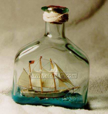 ship model and ship in bottle